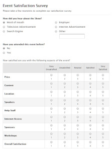CustomizableEventSurvey